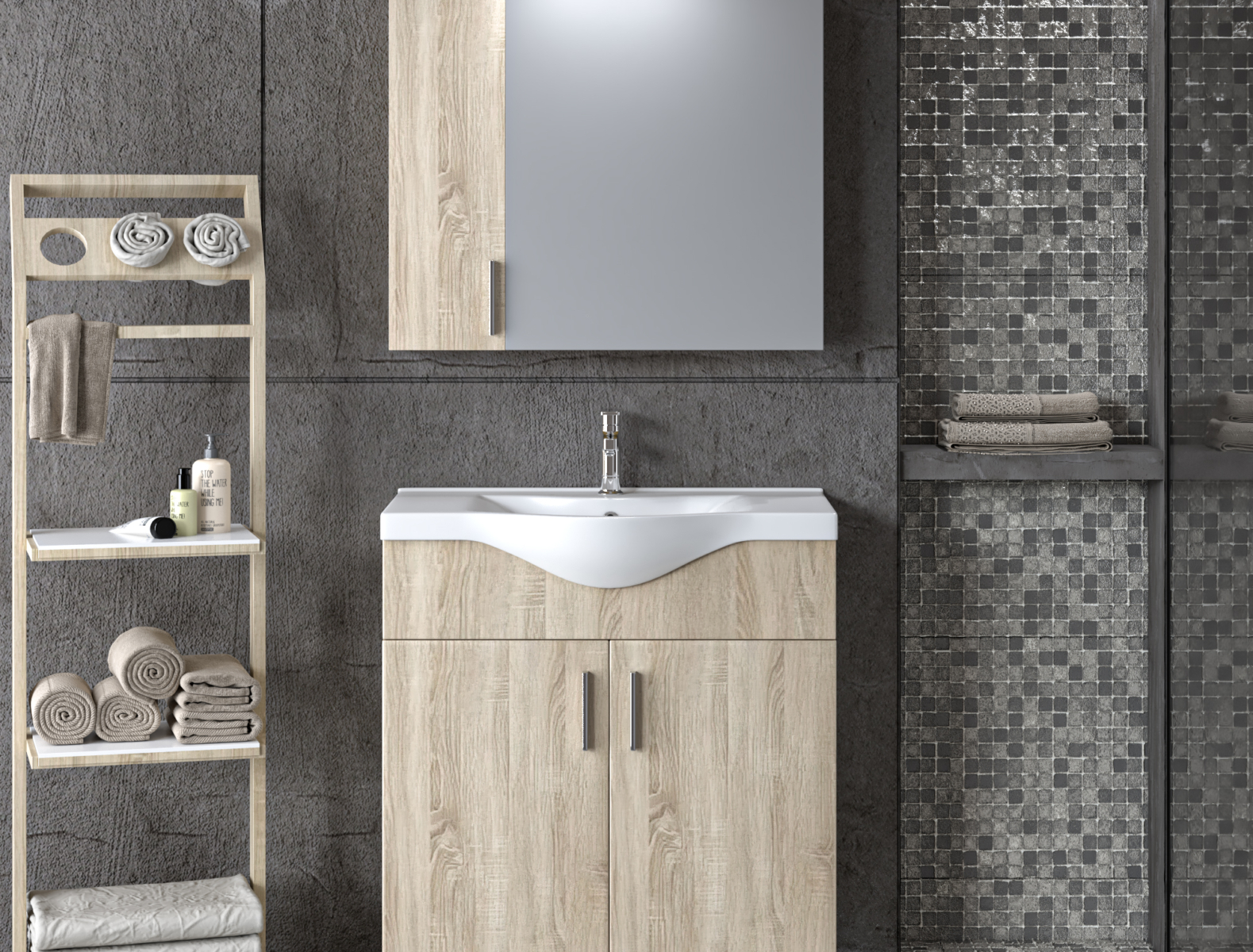 Σετ έπιπλο μπάνιου SIENA SONOMA