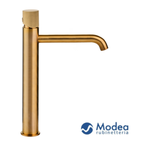 Μπαταρία μπάνιου MODEA ETNA MINIMAL DECO brushed gold νιπτήρα ψηλή
